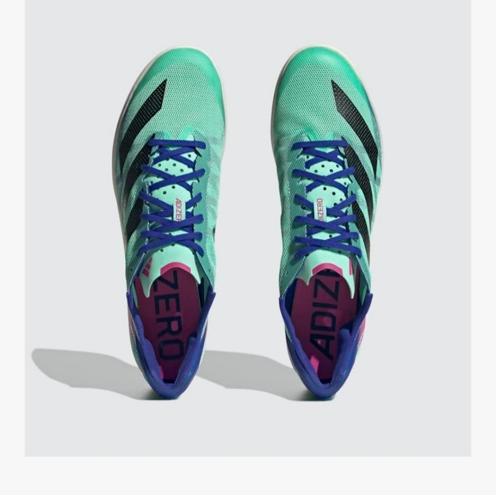 adidas Adizero Avanti TYO Green and Blue Athletic Track Shoes